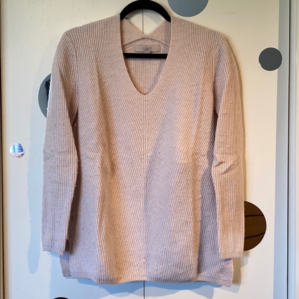 Loft Blush V-Neck Sweater